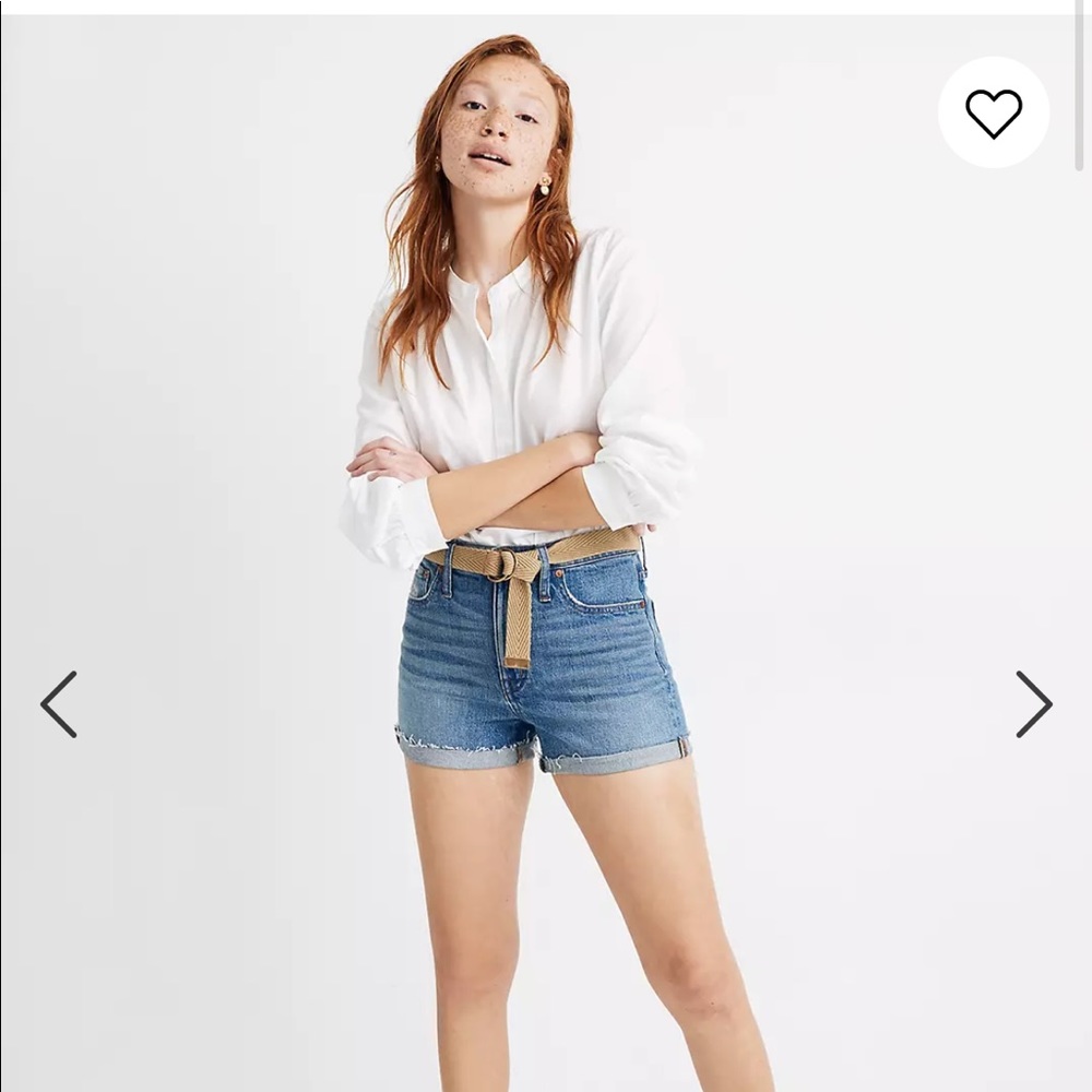 High-Rise Denim Shorts in Malden Wash